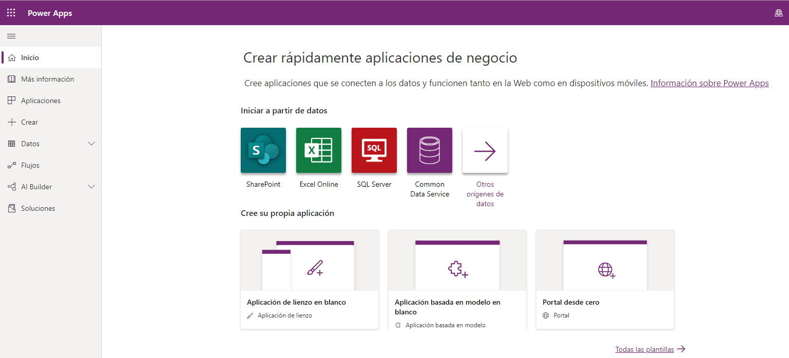 Microsoft PowerApps y Power Automate
